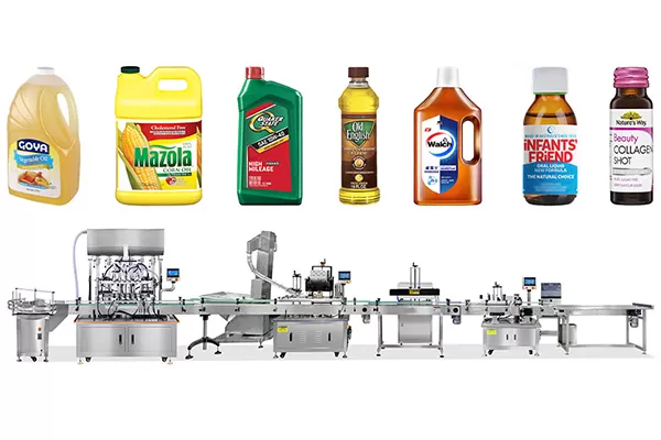 Long Diing Nozzle Liquid Detergent Filling Machine Automatic Filling